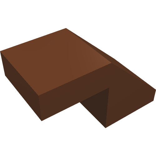 LEGO 28192 Slope 45 2 x 1 with Cutout without Stud in Reddish Brown - Authentic LEGO Part