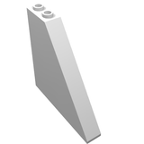 LEGO 30249 Slope 55 6 x 1 x 5 without Bottom Stud Holders in White - Authentic LEGO Part