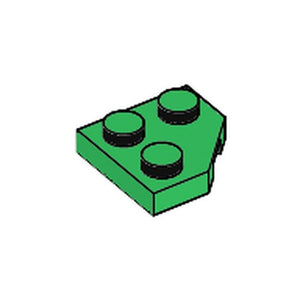 LEGO 26601 Wedge, Plate 2 x 2  Cut Corner in Green - Authentic LEGO Part