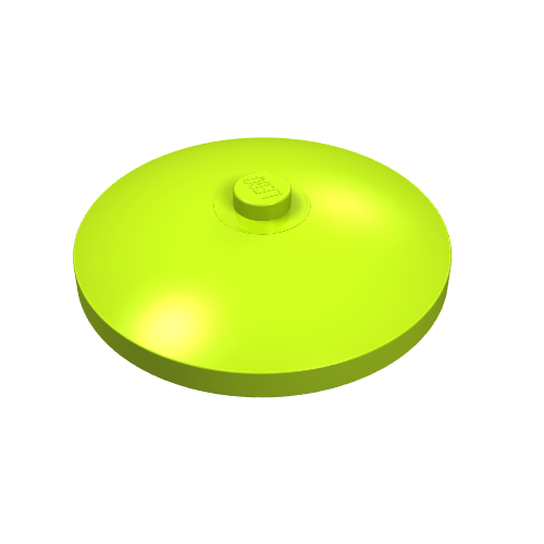 LEGO 3960 Dish 4 x 4 Inverted (Radar) with Solid Stud in Lime - Authentic LEGO Part