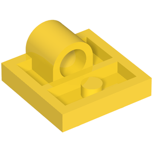 LEGO 10247 Plate, Modified 2 x 2 with Pin Hole - Full Cross Support Underneath in Yellow - Authentic LEGO Part