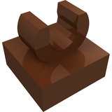 LEGO 15712 Tile, Modified 1 x 1 with Open O Clip in Reddish Brown - Authentic LEGO Part