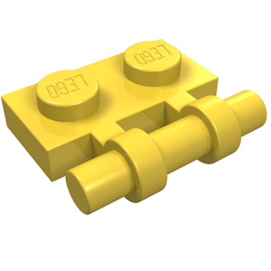 LEGO 2540 Plate, Modified 1 x 2 with Bar Handle on Side - Free Ends in Yellow - Authentic LEGO Part
