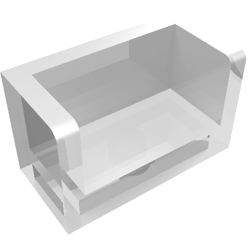LEGO 23969 Panel 1 x 2 x 1 with Rounded Corners and 2 Sides in Trans-Clear - Authentic LEGO Part