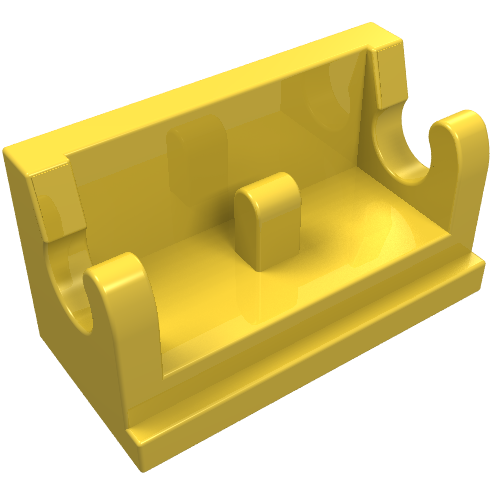 LEGO 3937 Hinge Brick 1 x 2 Base in Yellow - Authentic LEGO Part