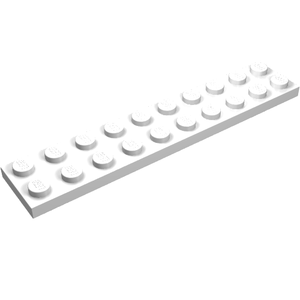 LEGO 3832 Plate 2 x 10 in White - Authentic LEGO Part