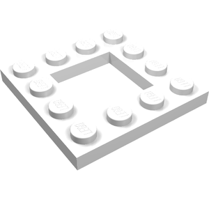 LEGO 64799 Plate, Modified 4 x 4 with 2 x 2 Open Center in White - Authentic LEGO Part