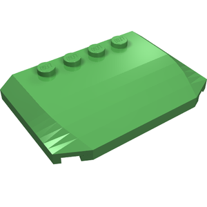 LEGO 52031 Wedge 4 x 6 x 2/3 Triple Curved in Bright Green - Authentic LEGO Part