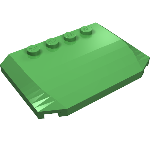 LEGO 52031 Wedge 4 x 6 x 2/3 Triple Curved in Bright Green - Authentic LEGO Part