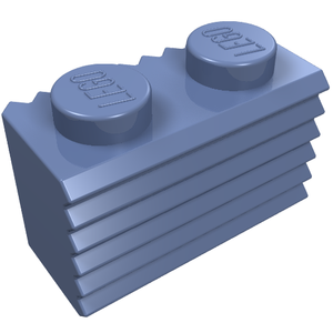 LEGO 2877 Brick, Modified 1 x 2 with Grille / Fluted Profile in Sand Blue - Authentic LEGO Part