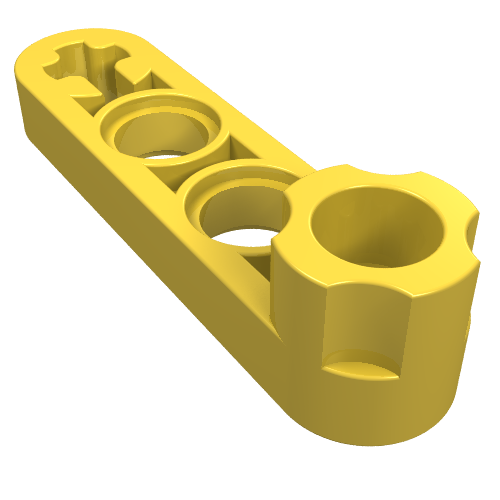 LEGO 2825 Technic, Liftarm, Modified Stud Connector Thin 1 x 4 in Yellow - Authentic LEGO Part