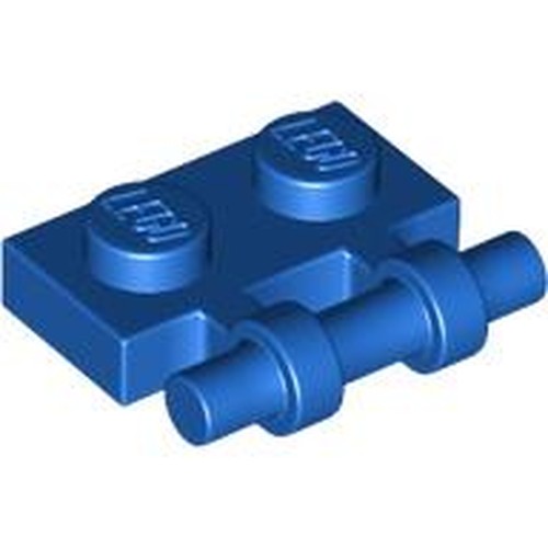 LEGO 2540 Plate, Modified 1 x 2 with Bar Handle on Side - Free Ends in Blue - Authentic LEGO Part