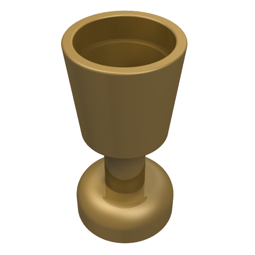 LEGO 2343 Minifigure, Utensil Goblet in Pearl Gold - Authentic LEGO Part