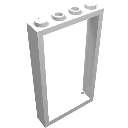 LEGO 60596 Door, Frame 1 x 4 x 6 with 2 Holes on Top and Bottom in White - Authentic LEGO Part