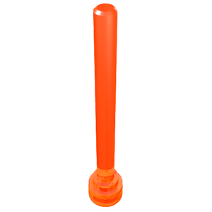 LEGO 3957b Antenna 4H - Flat Top in Trans-Neon Orange - Authentic LEGO Part