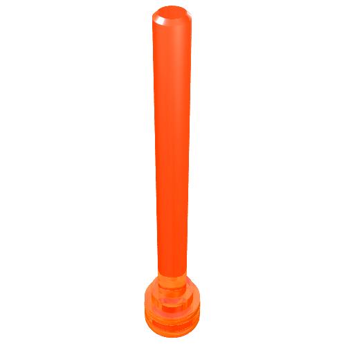 LEGO 3957b Antenna 4H - Flat Top in Trans-Neon Orange - Authentic LEGO Part