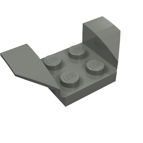 LEGO 41854 Vehicle, Mudguard 2 x 4 with Flared Wings in Dark Bluish Gray - Authentic LEGO Part