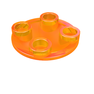 LEGO 2654 Plate, Round 2 x 2 with Rounded Bottom (Boat Stud) in Trans-Orange - Authentic LEGO Part