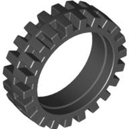 LEGO 61254 Tire 24mm D. x 7mm Offset Tread - Band Around Center of Tread - Main Product Image