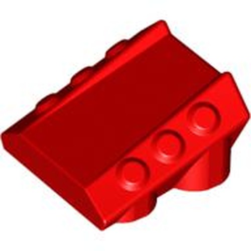 LEGO 30603 Brick, Modified 2 x 2 No Studs, Sloped with 6 Side Pistons Raised in Red - Authentic LEGO Part