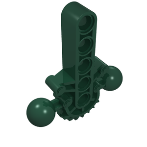 LEGO 47306 Bionicle Hips / Lower Torso with 2 Ball Joint and 7 Tooth Half Gear in Dark Green - Authentic LEGO Part