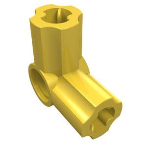 LEGO 32014 Technic, Axle and Pin Connector Angled #6 - 90 degrees in Yellow - Authentic LEGO Part