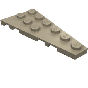 LEGO 54383 Wedge, Plate 6 x 3 Right in Dark Tan - Authentic LEGO Part