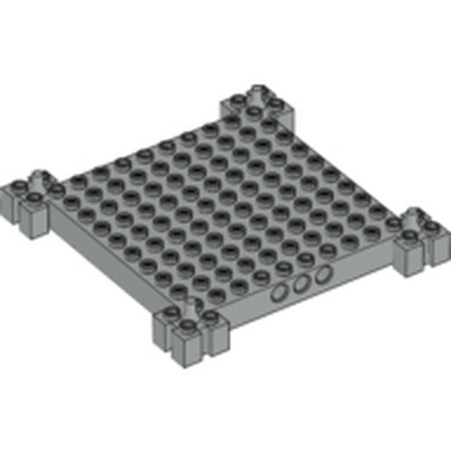 LEGO 30645 Brick, Modified 12 x 12 Base in Light Gray - Authentic LEGO Part