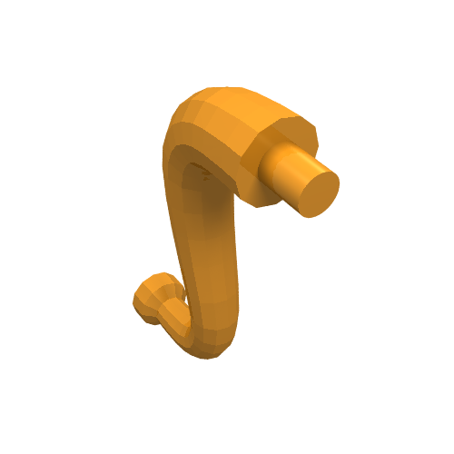 LEGO 43892 Animal Body Part / Plant, Tail / Trunk / Tentacle / Tongue / Vine / Tree Branch (Short Tip) - Main Product Image