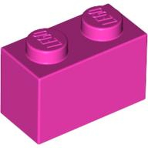 LEGO 3004 Brick 1 x 2 in Dark Pink - Authentic LEGO Part