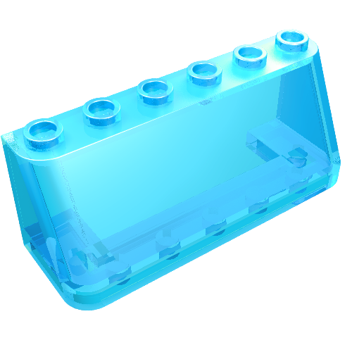LEGO 4176 Windscreen 2 x 6 x 2 in Trans-Light Blue - Authentic LEGO Part