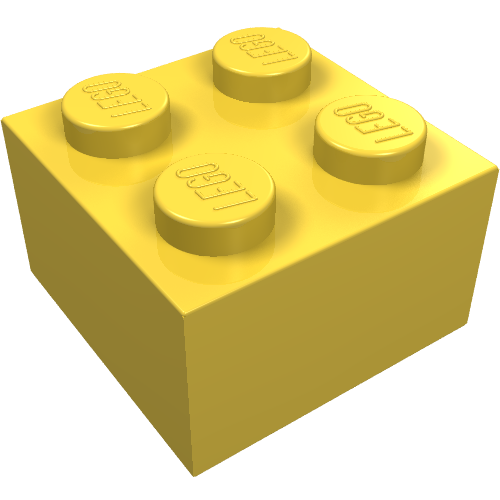 LEGO 3003 Brick 2 x 2 in Yellow - Authentic LEGO Part