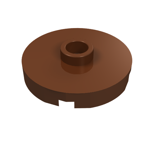 LEGO 18674 Tile, Round 2 x 2 with Open Stud in Reddish Brown - Authentic LEGO Part