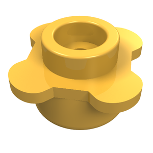 LEGO 33291 Plate, Round 1 x 1 with Flower Edge (4 Knobs / Petals) in Bright Light Orange - Authentic LEGO Part