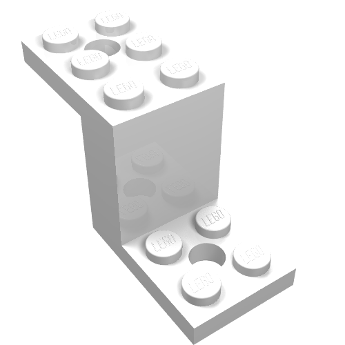 LEGO 76766 Bracket 5 x 2 x 2 1/3 with 2 Holes and Bottom Stud Holder in White - Authentic LEGO Part