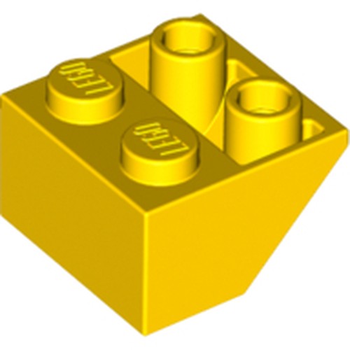LEGO 3660 Slope, Inverted 45 2 x 2 with Flat Bottom Pin in Yellow - Authentic LEGO Part