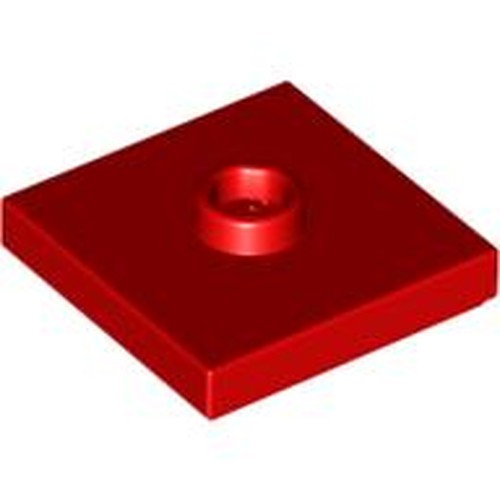 LEGO 87580 Plate, Modified 2 x 2 with Groove and 1 Stud in Center (Jumper) in Red - Authentic LEGO Part