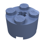 LEGO 3941 Brick, Round 2 x 2 with Axle Hole in Sand Blue - Authentic LEGO Part