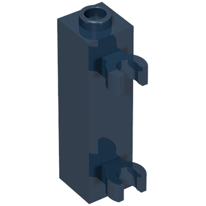 LEGO 60583b Brick, Modified 1 x 1 x 3 with 2 Clips (Vertical Grip) - Hollow Stud in Dark Blue - Authentic LEGO Part