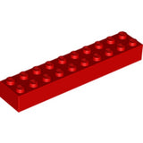 LEGO 3006 Brick 2 x 10 in Red - Authentic LEGO Part