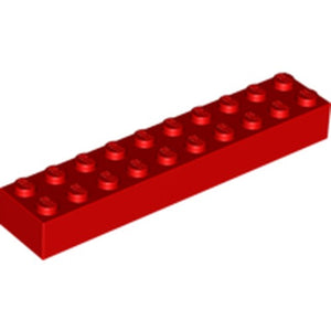 LEGO 3006 Brick 2 x 10 in Red - Authentic LEGO Part