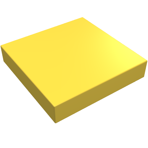 LEGO 3068a Tile 2 x 2 without Groove Pat Pend. in Yellow - Authentic LEGO Part