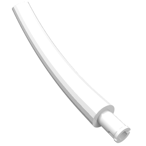 LEGO 40378 Dinosaur Tail / Neck Middle Section with Bar Hole and Technic Pin in White - Authentic LEGO Part