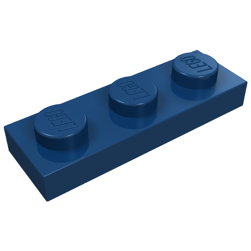 LEGO 3623 Plate 1 x 3 in Dark Blue - Authentic LEGO Part