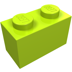 LEGO 3004 Brick 1 x 2 in Lime - Authentic LEGO Part