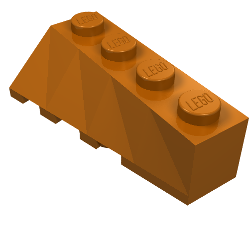 LEGO 43720 Wedge 4 x 2 Sloped Right in Dark Orange - Authentic LEGO Part