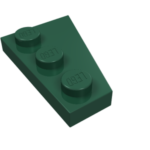 LEGO 43723 Wedge, Plate 3 x 2 Left in Dark Green - Authentic LEGO Part