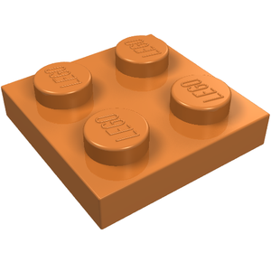 LEGO 3022 Plate 2 x 2 in Medium Nougat - Authentic LEGO Part