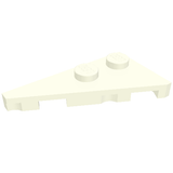 LEGO 65429 Wedge, Plate 4 x 2 Left, Pointed in White - Authentic LEGO Part