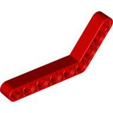 LEGO 6629 Technic, Liftarm, Modified Bent Thick 1 x 9 (6 - 4) in Red - Authentic LEGO Part